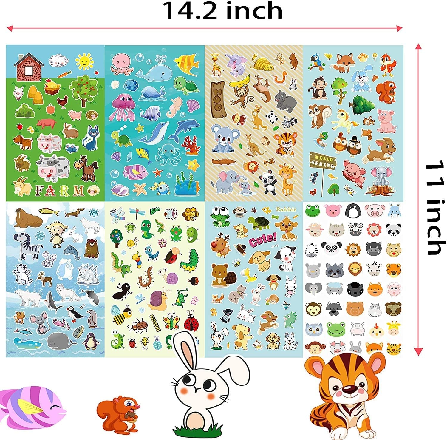 "Sticky Safari Surprise: Over 1300 Animals on 5 Sheets! Perfect for Wild Kids and  Grandparents who Love a Roaring Good Time at School!", Cool Teachers, and more 